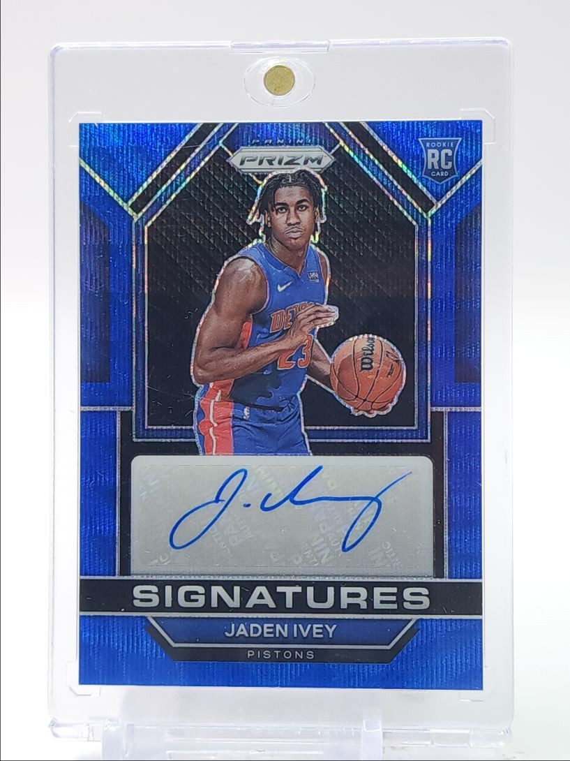 JADEN IVEY 2022-23 PANINI PRIZM ROOKIE SIGNATURES BLUE WAVE RC AUTO Q0361