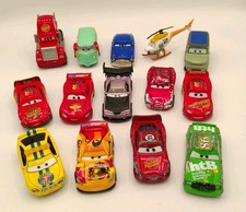 Disney Pixar Cars Movie Characters Diecast Vehicles, Lot Of 14, No Duplicates