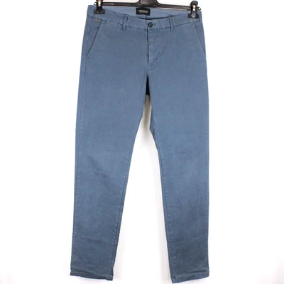 Pantalon chino homme SCOTCH & SODA taille W30 L32 coupe régulière bleu stretch - Photo 1/4