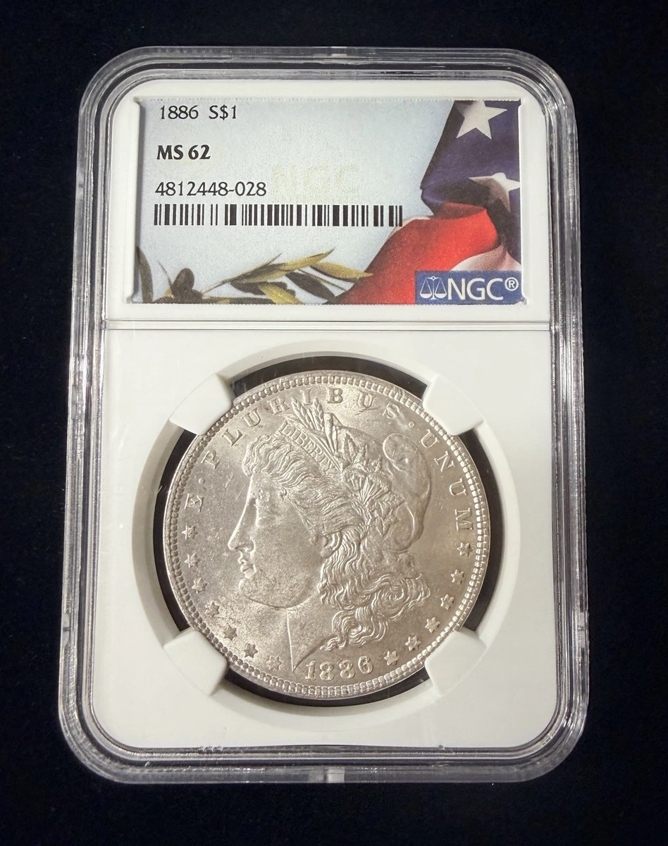 MS 62 Graded 1886 Year Morgan US Dollars (1878-1921) for sale | eBay