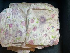 Pottery Barn Kids Full Sheet Set Retired Butterfly Floral Paisley Lavender Pink