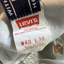 Vintage Levi  s Jeans Beige Tan USA Made Men  s 40 40x30 Brown Tag Straight 1980  s