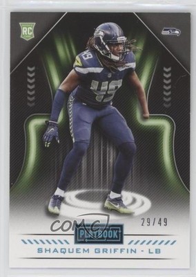 2018 Panini Playbook Rookies Platinum 29/49 Shaquem Griffin #166 Rookie RC 9af