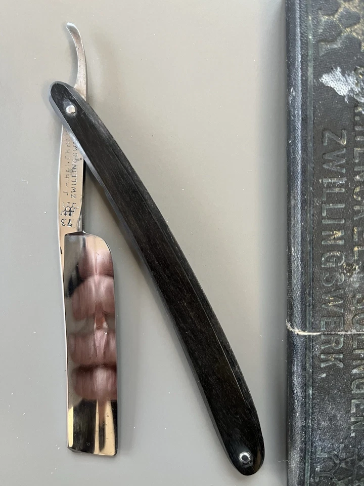 J.A. Henckels Zwillings 73 Solingen rasoio mano libera razor coupe choux - Immagine 3 di 4