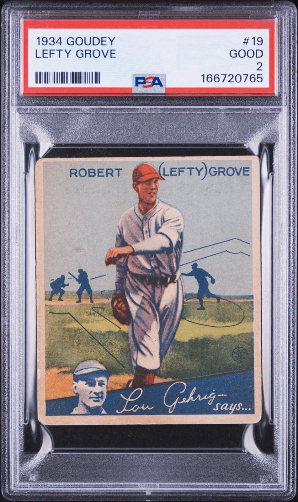 1934 Goudey Big League Chewing Gum - Lefty Grove PSA 2 ⭐️ Newly Graded