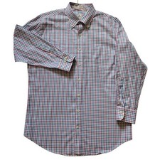 Button Down Plaid Checkered Long Sleeve Dress Shirt