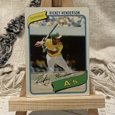 #ad #ad 1980 Topps Rickey Henderson Rookie RC #482 – Clean Well Centered No Creases $84.00