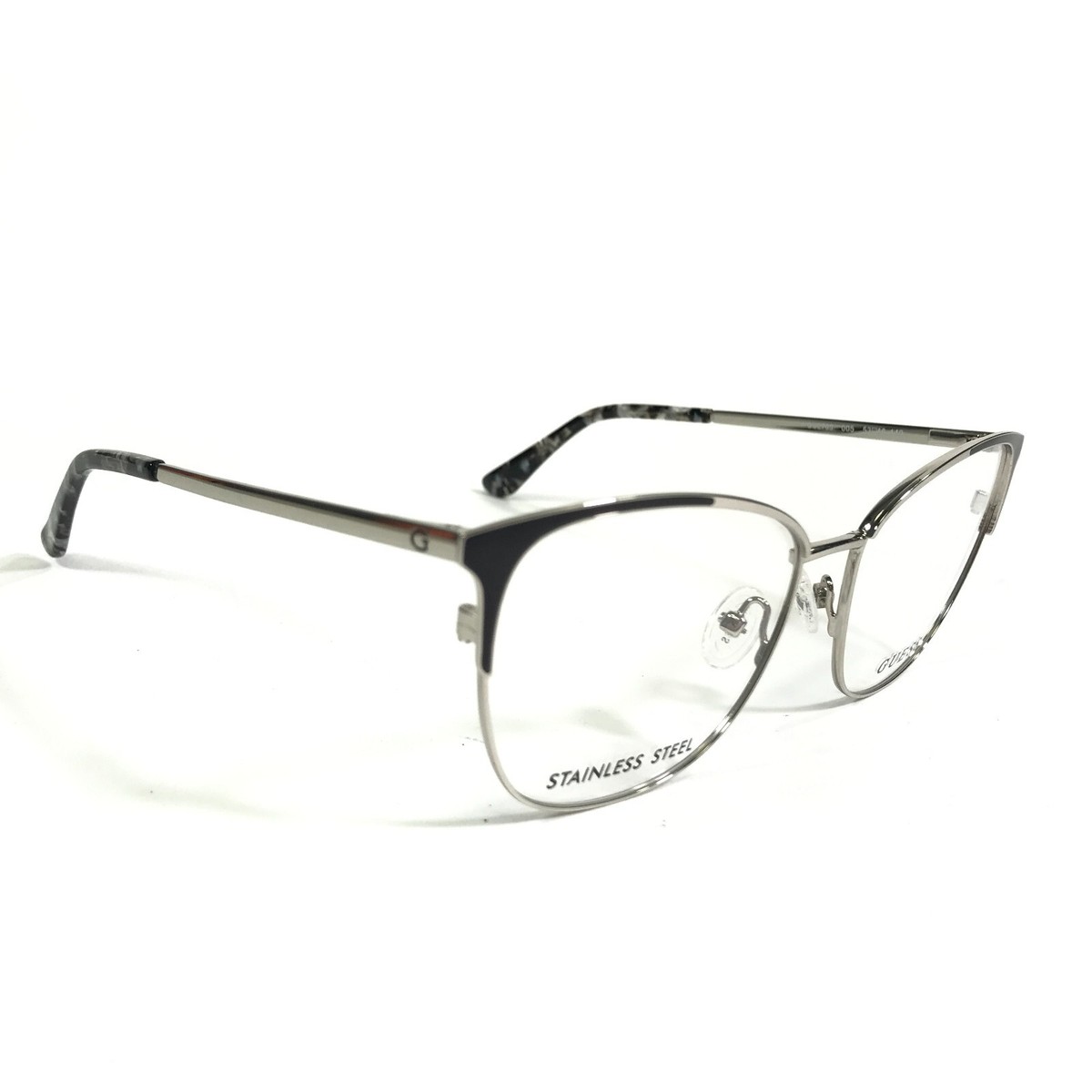 Guess Eyeglasses Frames GU2705 005 Black Silver Cat Eye Full  display picture 2