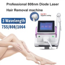 Diode Laser 755 808 1064nm 3 Wavelengths Hair Removal Laser Machine Cooling Head