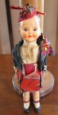 VINTAGE 6.5" SCOTTISH Boy DOLL IN KILT WITH SLEEP EYES