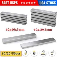 10 20 50 N52 Strong Neodymium Magnets Rare Earth Lifting Magnets 60x10x3mm/5mm
