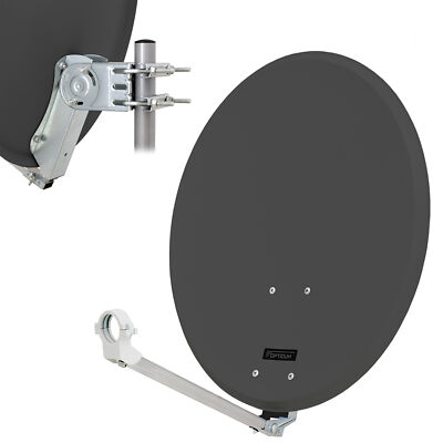 Opticum 60cm Schüssel Spiegel Antenne Sat Satelliten QA60 HD digital anthrazit