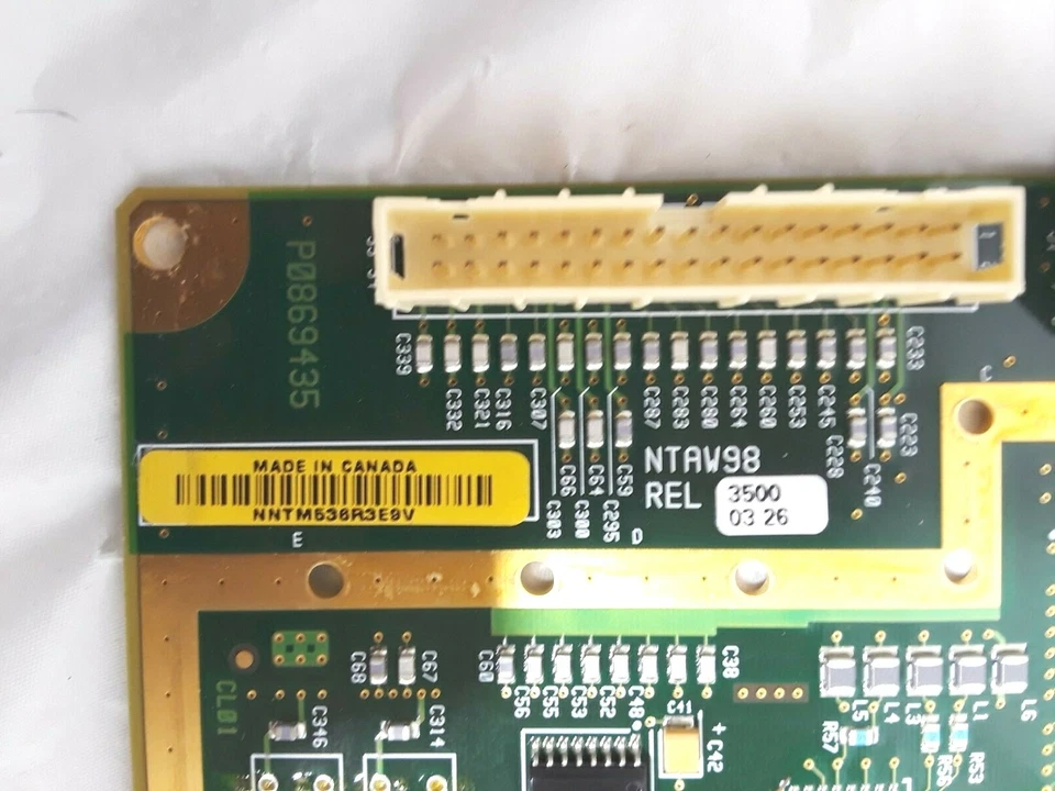 Nortel Networks NNTM536R3E9V NTAW98 Board used. - Image 3 of 3