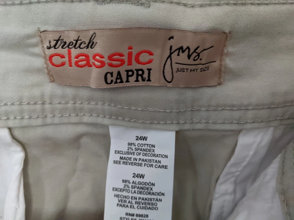 Pantalones capri elásticos clásicos para mujer JMS talla 24W usados Foto 4 de 4
