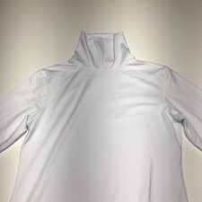 White Turtleneck Bodysuit Long Sleeve Shaping Casual Womens Size Large