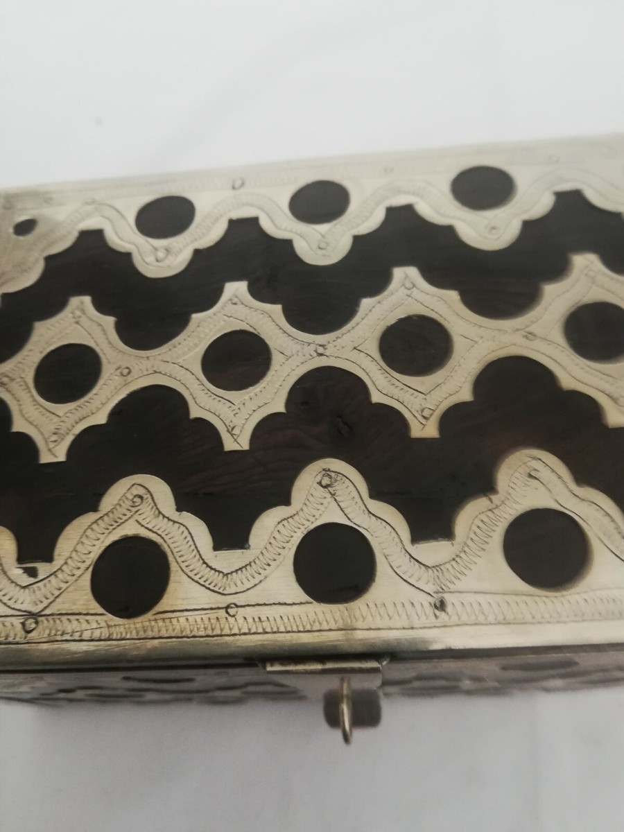 Coffret Art Mauresque - Bois Et Métal - Verrouillable - Mauritanie - Neuf