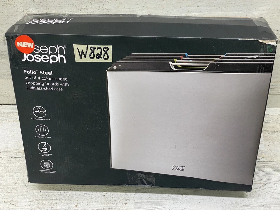 Juego de 4 tablas de cortar Joseph Joseph Folio acero inoxidable nuevo Foto 2 de 4