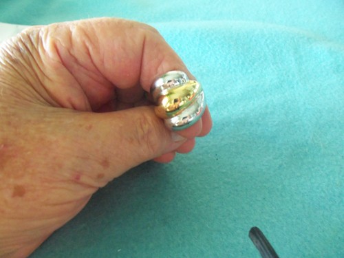 TWO TONE STERLING RING