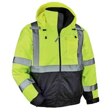 GloWear 8377 Hi Vis Winter Bomber Jacket Waterproof Insulated Class 3 Large