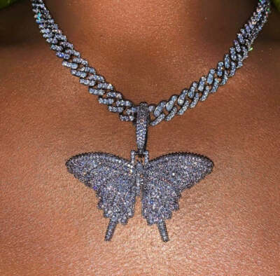 9m mini Butterfly cuban choker chain