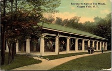Entrada Cueva Vientos Cataratas del Niágara Nueva York Nueva York Tarjeta Postal Dividida Sin Publicar