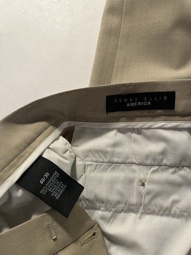 Pantaloni eleganti Perry Ellis America. Uomo.Tg.40/30.Cachi. - Foto 7 di 7