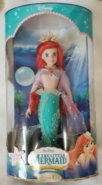 the little mermaid special edition brass key porcelain doll