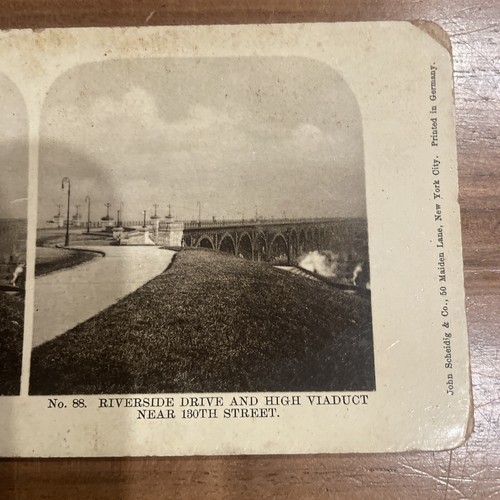 John scheidig & co Stereoview Photo 88 Riverside Dr & High Viaduct 190thNew York - Picture 3 of 6