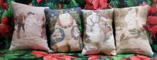 Primitive/Vintage Snowman Ornies/Bowl Fillers/ Cupboard Tucks Set of 4