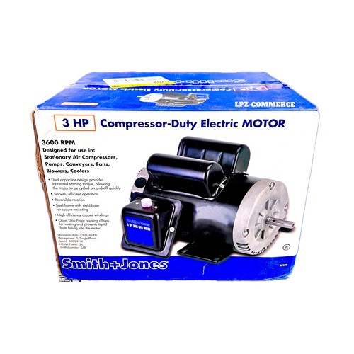 SMITH JONES 3 HP Compressor Duty Motor 57340 for sale online eBay