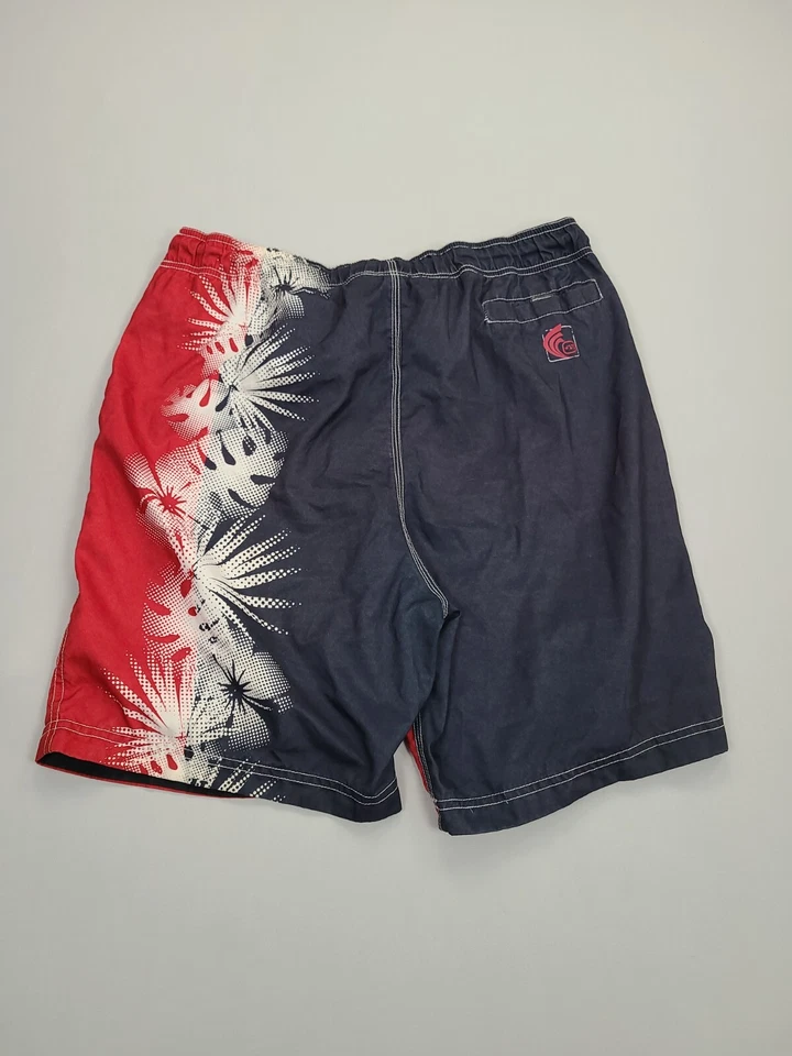 Bañador Free Country Para Hombre Grande Rojo Negro Traje de Baño Board Shorts Foto 2 de 4