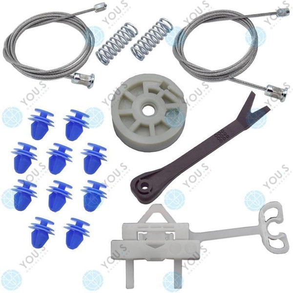 FüR Fiat Fiorino Qubo Fensterheber Reparatursatz Reparatur Seilzug - Vorne Links-image
