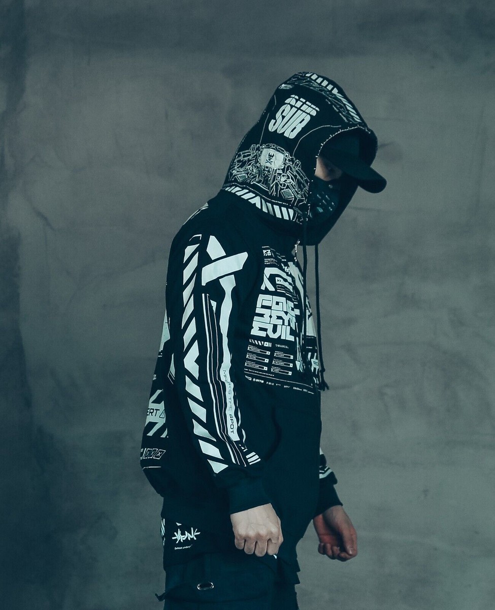 Niepce Unisex Cyberpunk X2 Techwear Jacket Streetwear Graphic Coat