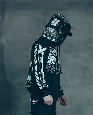 Niepce Unisex Cyberpunk X2 Techwear Jacket Streetwear Graphic Coat