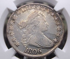 1806 Draped Bust Half Dollar Pointed 6, No Stem 50c Ngc Fine Detail #014 O-109a