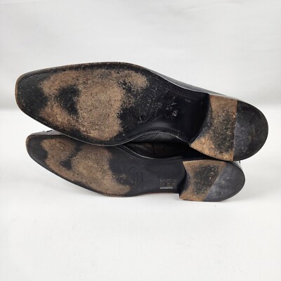Calzolai Dal 1896 Barracuda Mens Black Leather Shoes Made in Italy US 10/ EU 44 Calzolai Dal 1896 Barracuda Mens Black Leather Shoes Made in  main image 2