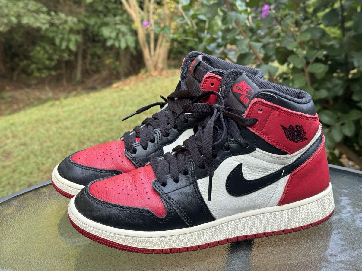 Nike Air Jordan 1 Retro High OG BG Bred Toe YOUTH Sz 6Y Nike Air Jordan 1 Retro High OG BG Bred Toe YOUTH Sz 6Y