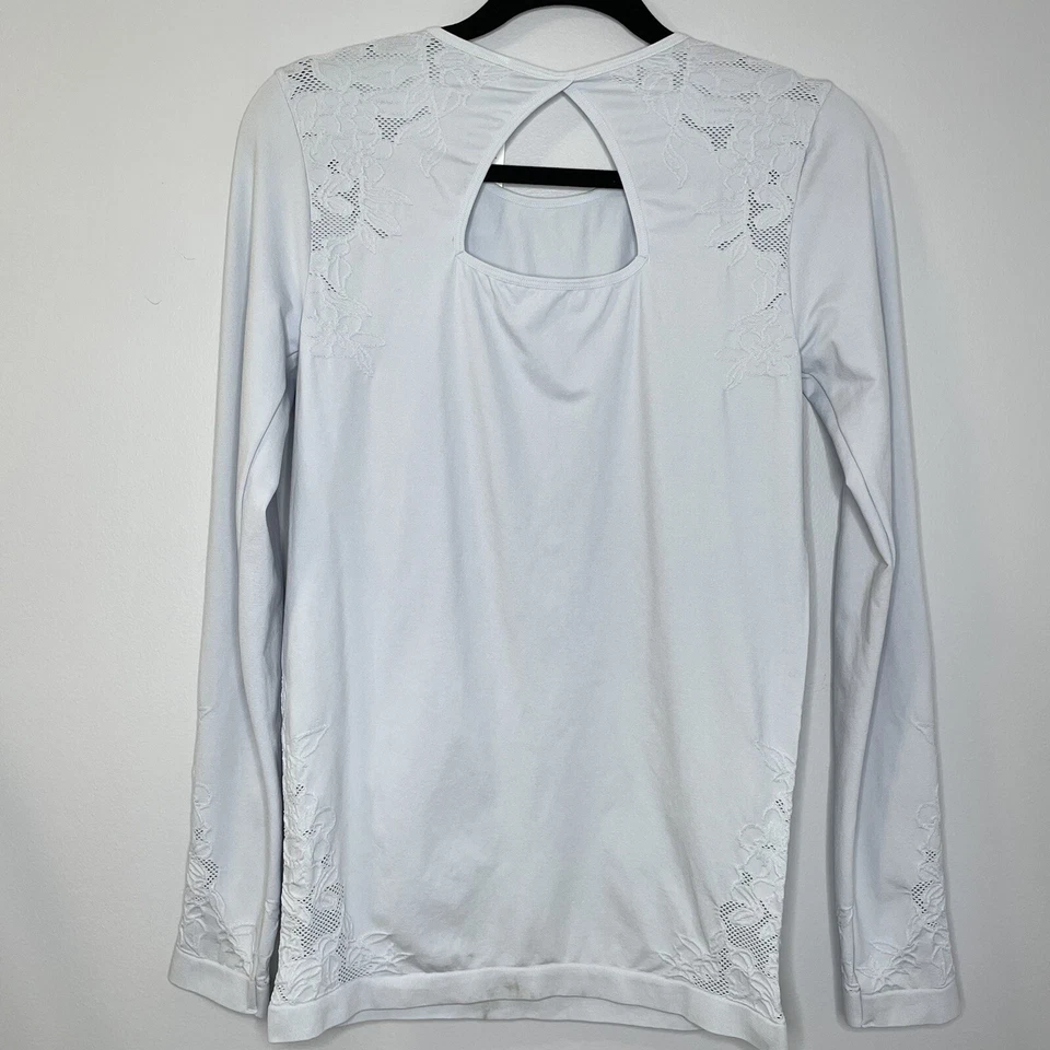 Top activo manga larga sin costuras corte lila M Fabletics Elise para mujer  Foto 4 de 4