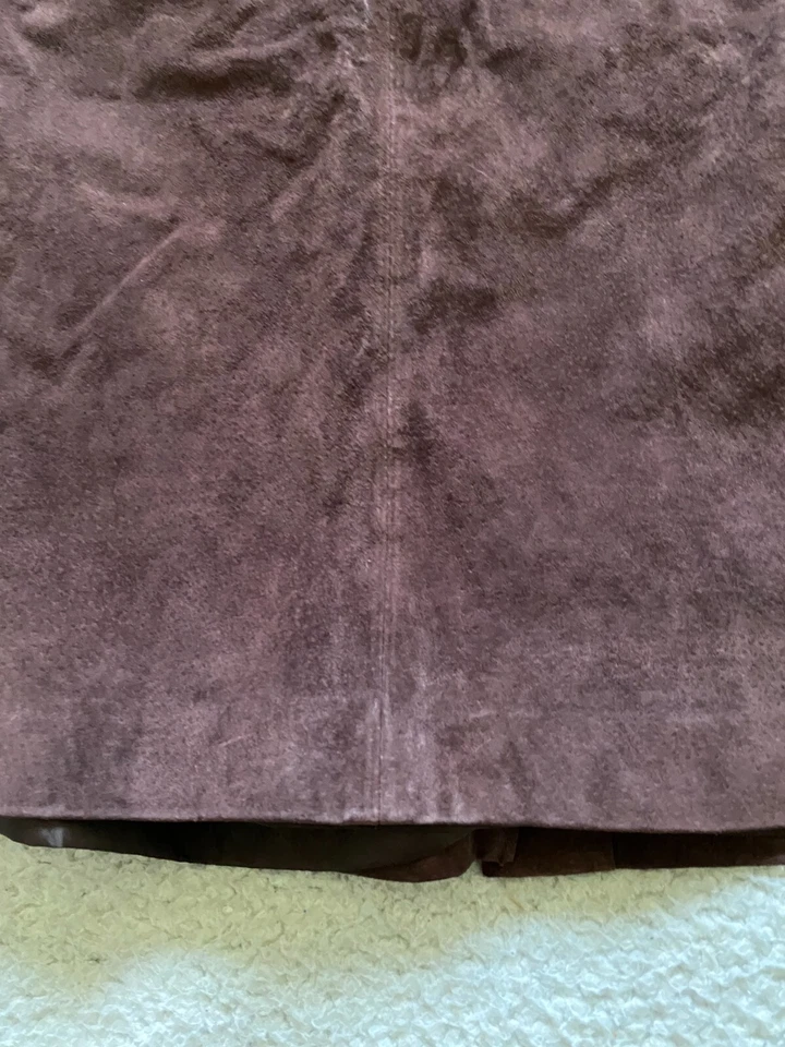 Newport News Mujer Cuero Forrado hasta la Rodilla Falda Marrón Reino Unido Talla 16 (EE. UU.) Foto 3 de 4