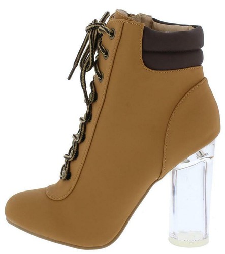 Chunky Lucite Ankle Boot B72 | eBay