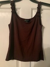🌸Cable & Gauge Ladies Brown Sleeveless Tank Top Size M🌸