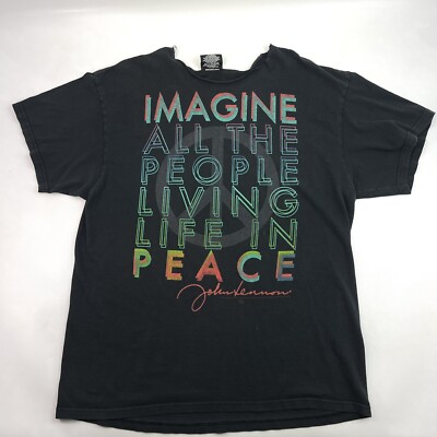 John Lenon - Imagine By Zion Rootwear Song Graphic Top T-Shirt Women's 1X