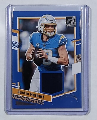2023 Panini Donruss JUSTIN HERBERT Threads Card #DTH-JH - Los Angeles Chargers