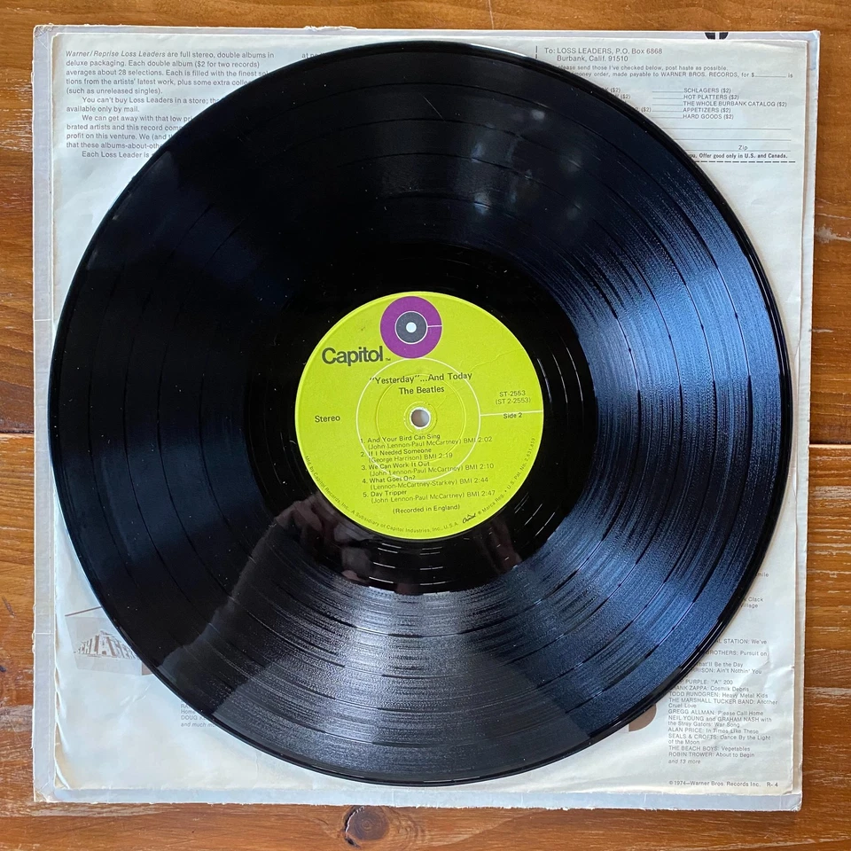 The Beatles - Yesterday and Today - Psych Rock-Classic Rock Vinyl LP – RP - Image 4 of 4