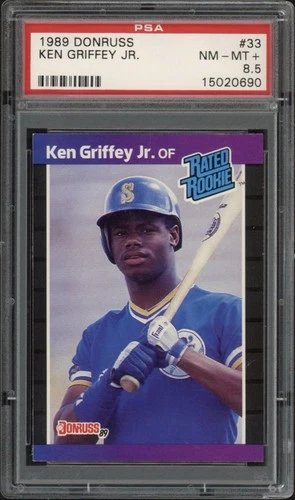 1989 Donruss Ken Griffey Jr. Rookie RC #33 PSA 8.5 NM-MT+ HOF Seattle Mariners