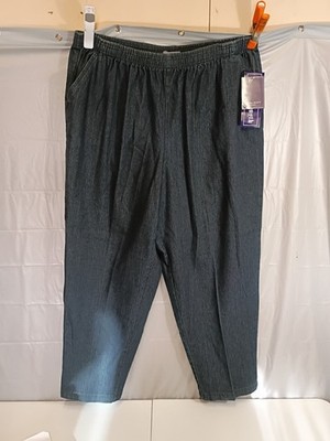 Laura Scott Vintage Denim Ladies Jeans Elastic Waist Size 22 Nseem 28 /0303