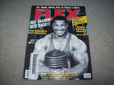 *vtg Joe Weider's FLEX 11/1984 BODYBUILDING ARNOLD Fitness BEV FRANCIS Mr. O abs