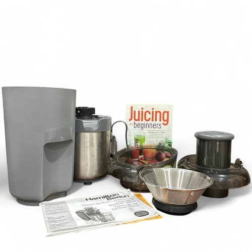 HAMILTON BEACH Premium Big Mouth Juice Extractor See Desc Juicing Book Incl