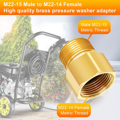 #ad M22 High Pressure Washer Adapte4800PSI Brass Pressure washer Extension M22 ... $21.74