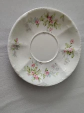vintage 6 inch Theodore Havilland Limoges Saucer Small Pink Roses White...